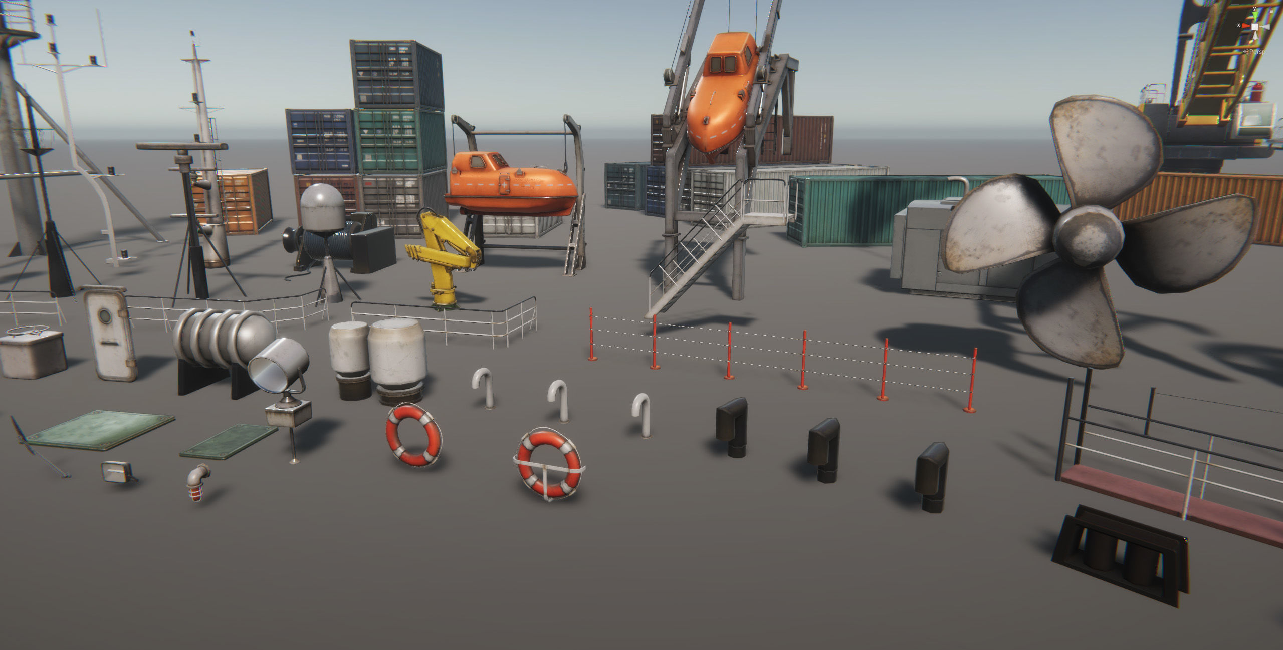 Ship Props Pack Low-poly 3D model_2