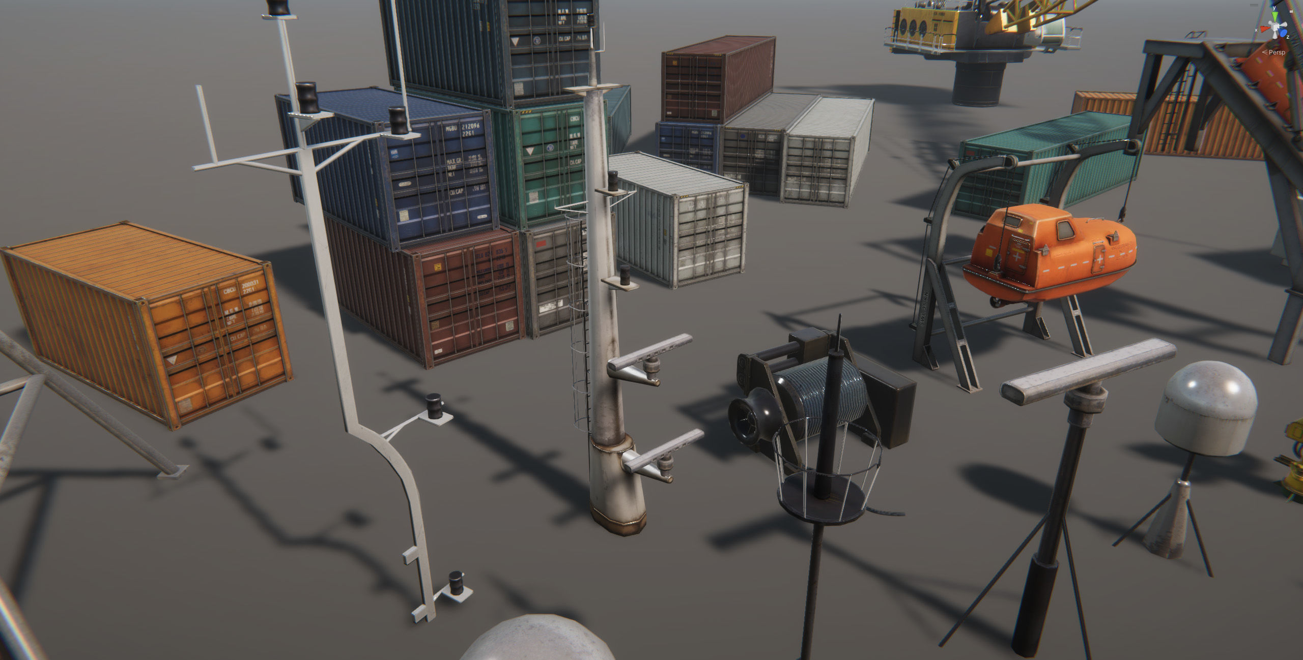 Ship Props Pack Low-poly 3D model_4