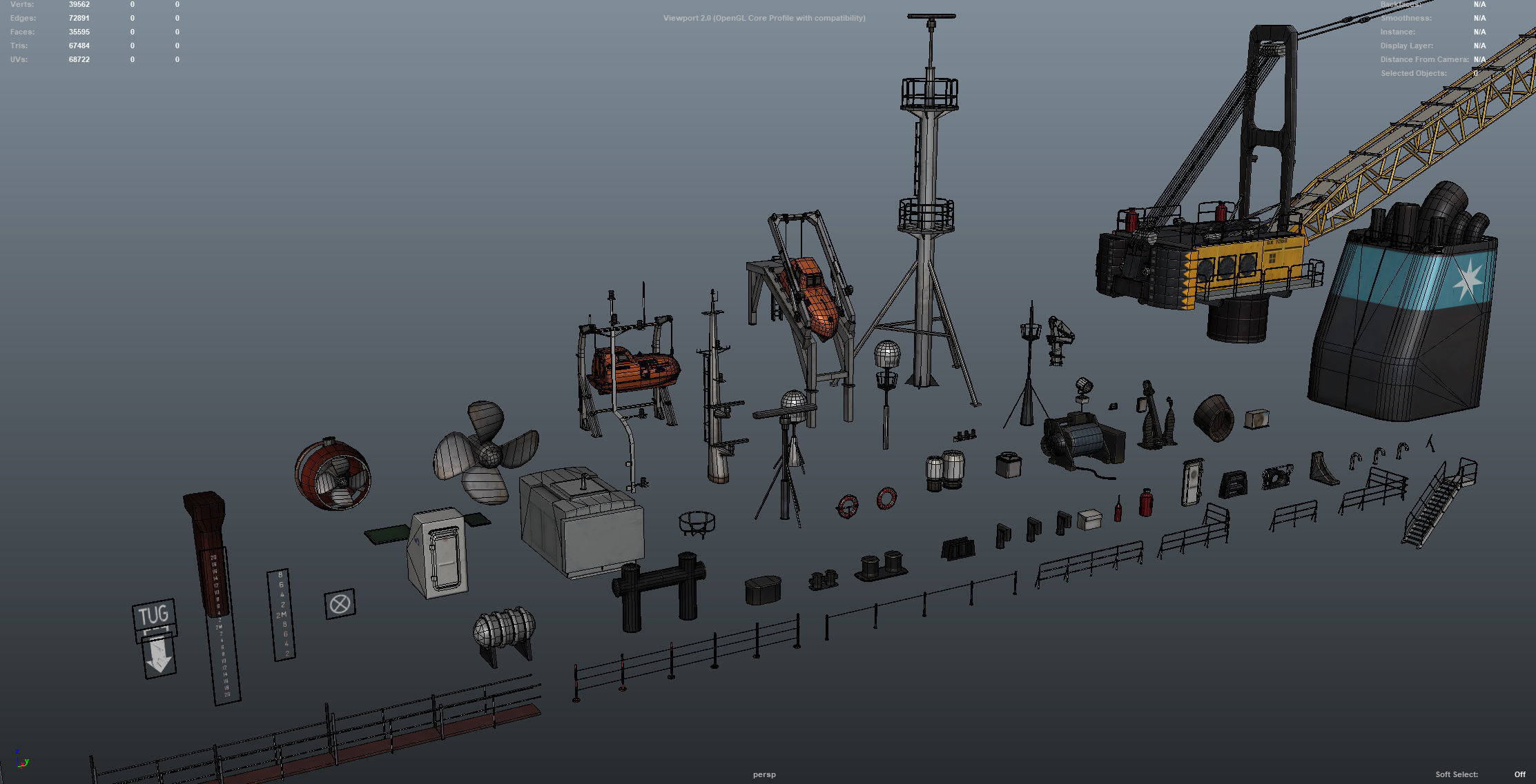 Ship Props Pack Low-poly 3D model_47