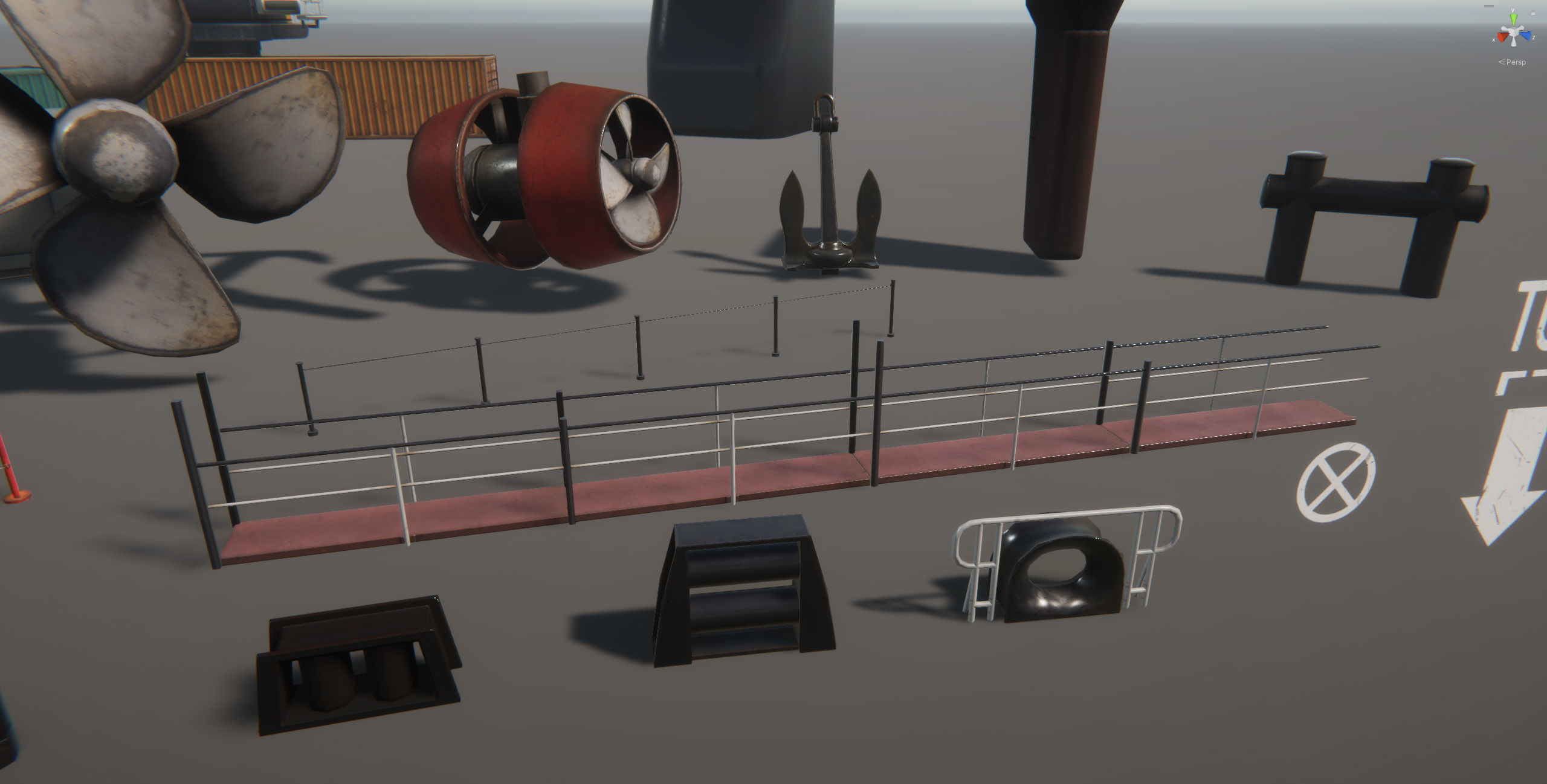 Ship Props Pack Low-poly 3D model_8