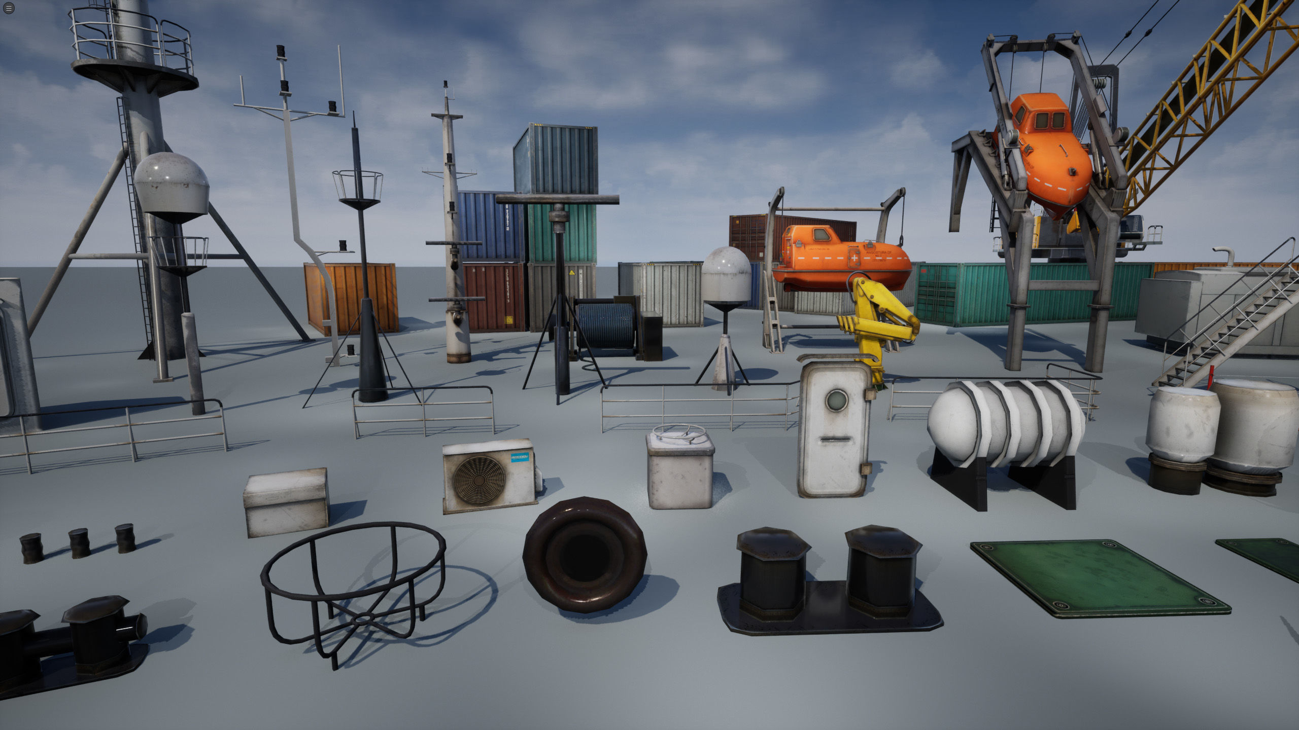Ship Props Pack Low-poly 3D model_34