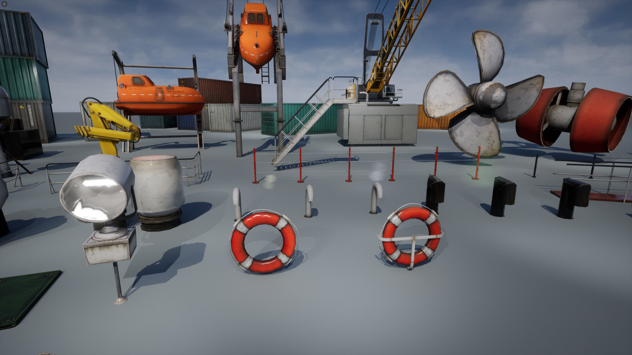 Ship Props Pack Low-poly 3D model_35