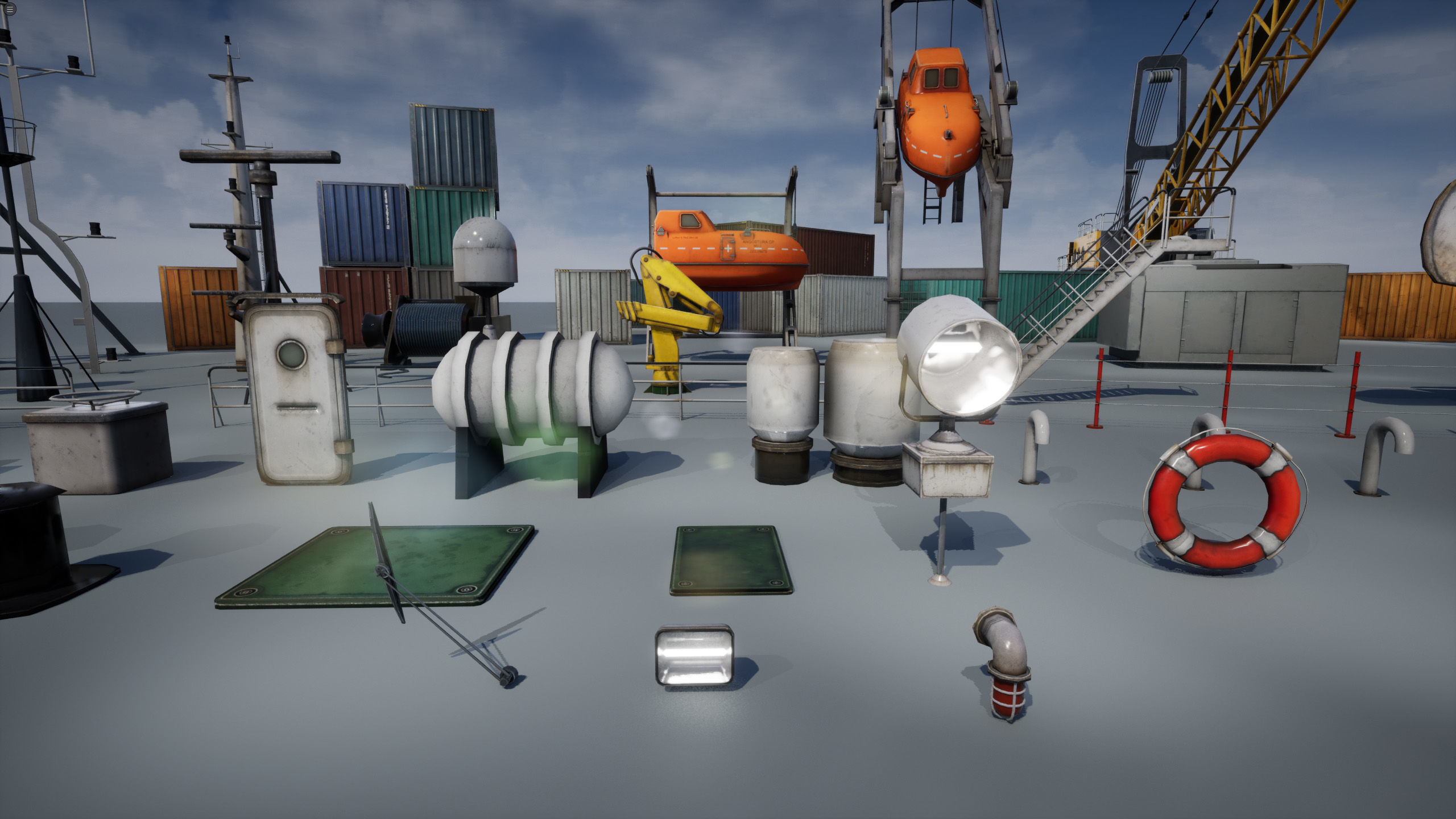 Ship Props Pack Low-poly 3D model_20