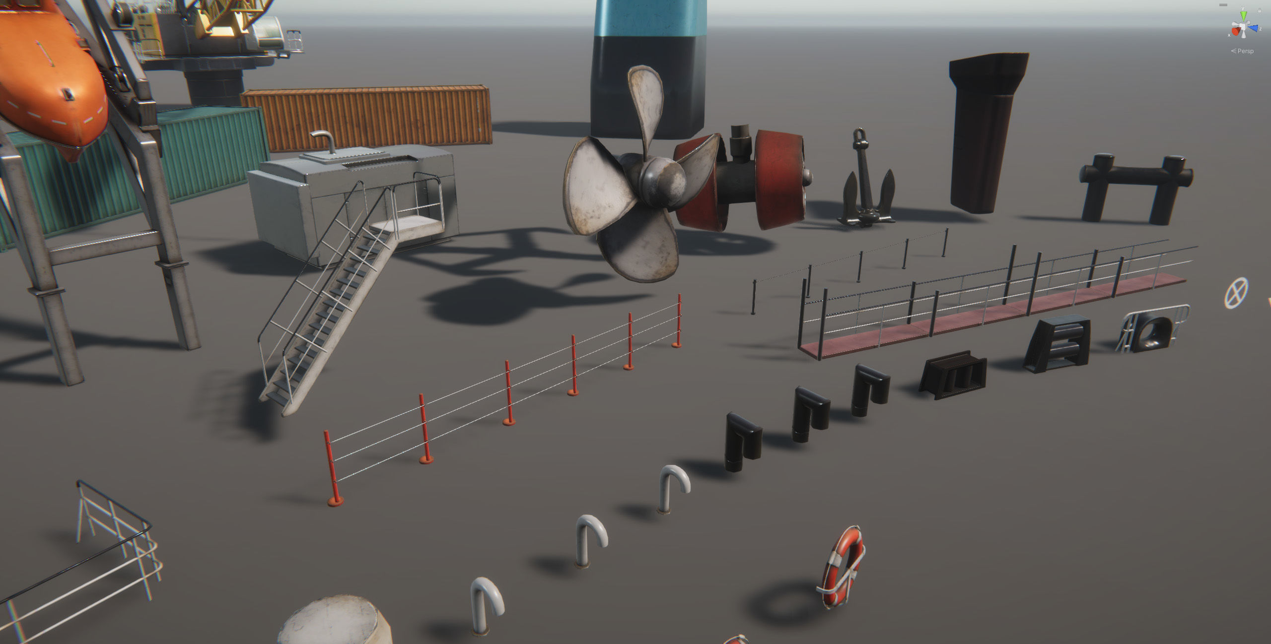 Ship Props Pack Low-poly 3D model_7