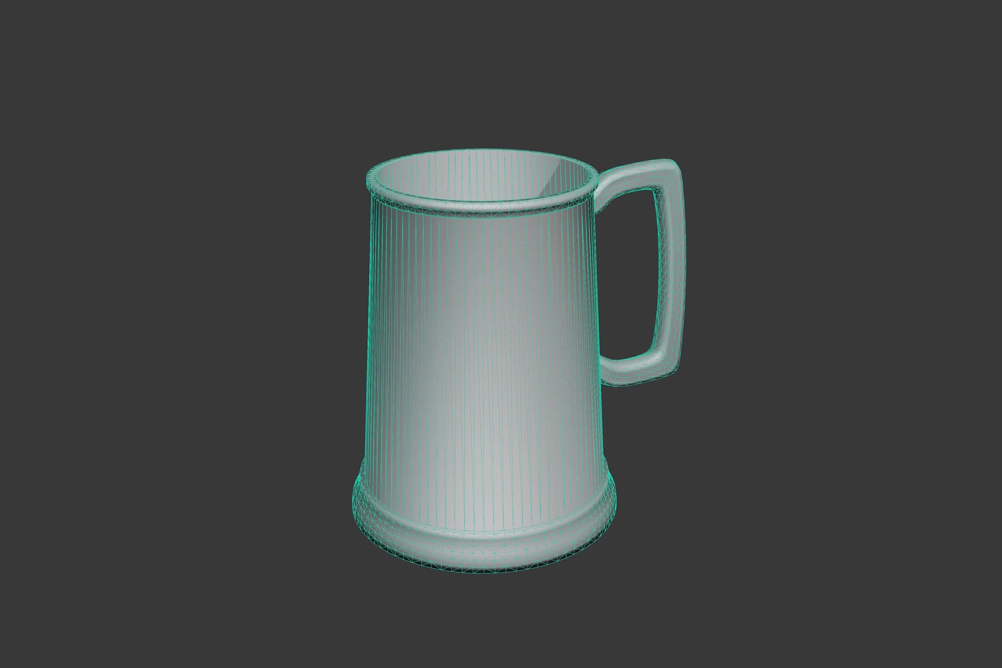 Medieval Metal Tankard Mug - Low-Poly Game-Ready PBR Model Low-poly 3D model_3