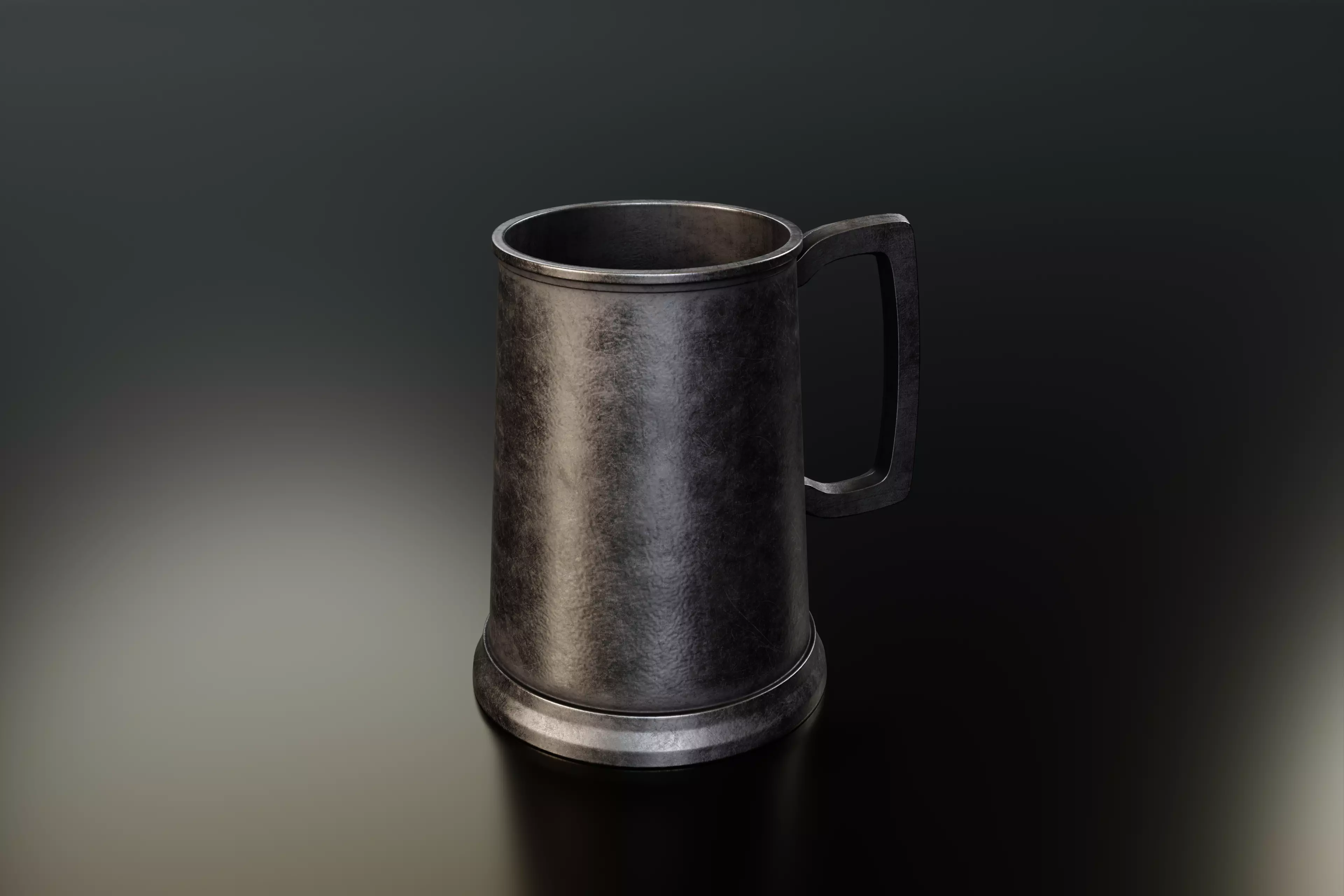 Medieval Metal Tankard Mug - Low-Poly Game-Ready PBR Model Low-poly 3D model_0