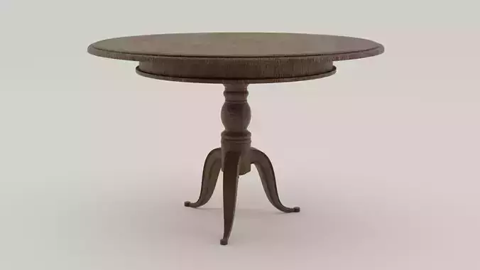 Antique round wooden table