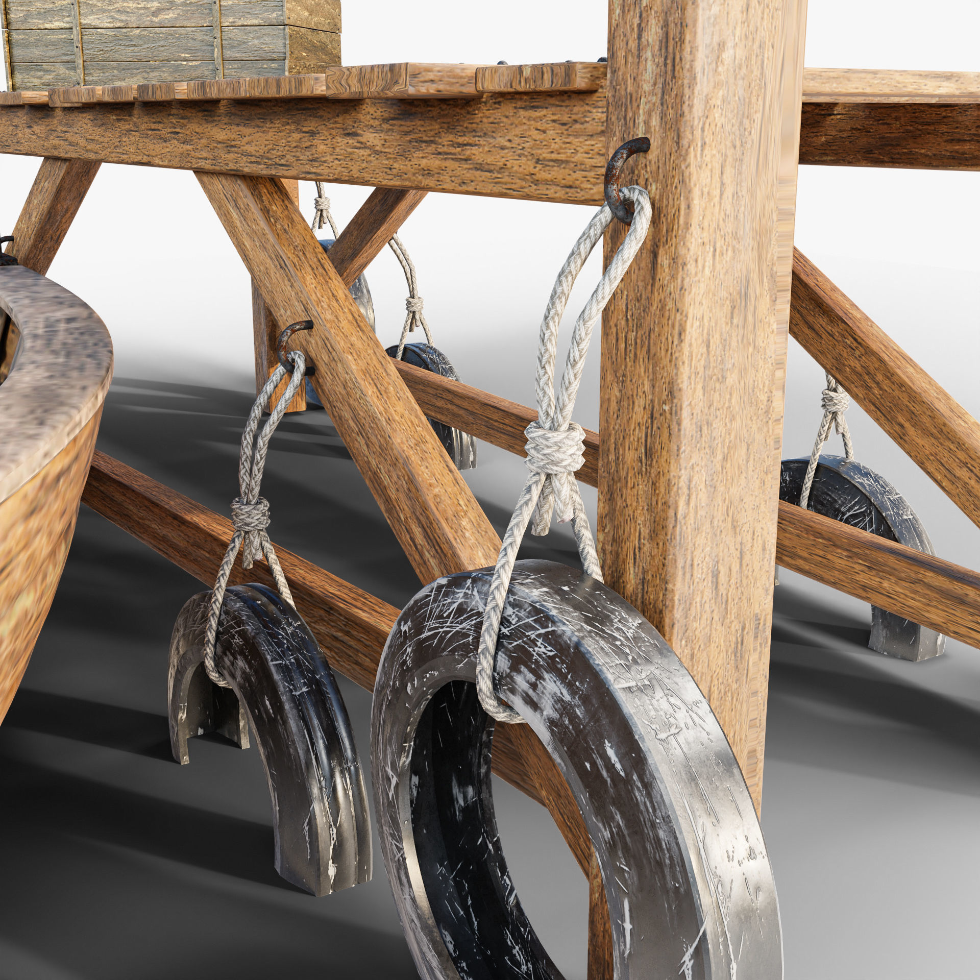 Bridge  Boat Low-poly 3D model_6