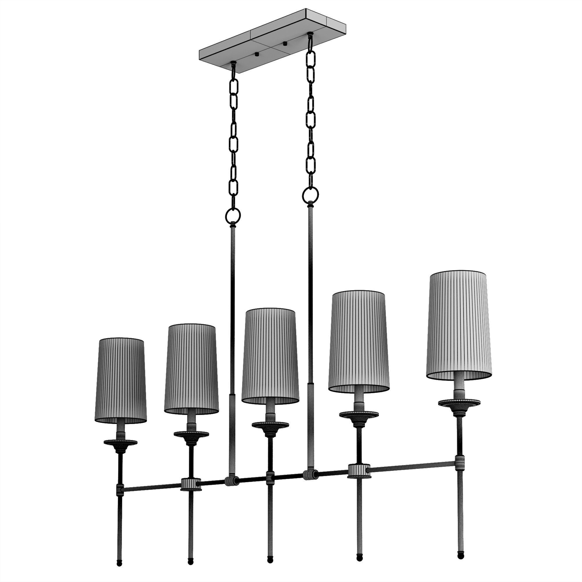Linear chandelier Z-Lite Emily 3033-5L 3D model_6