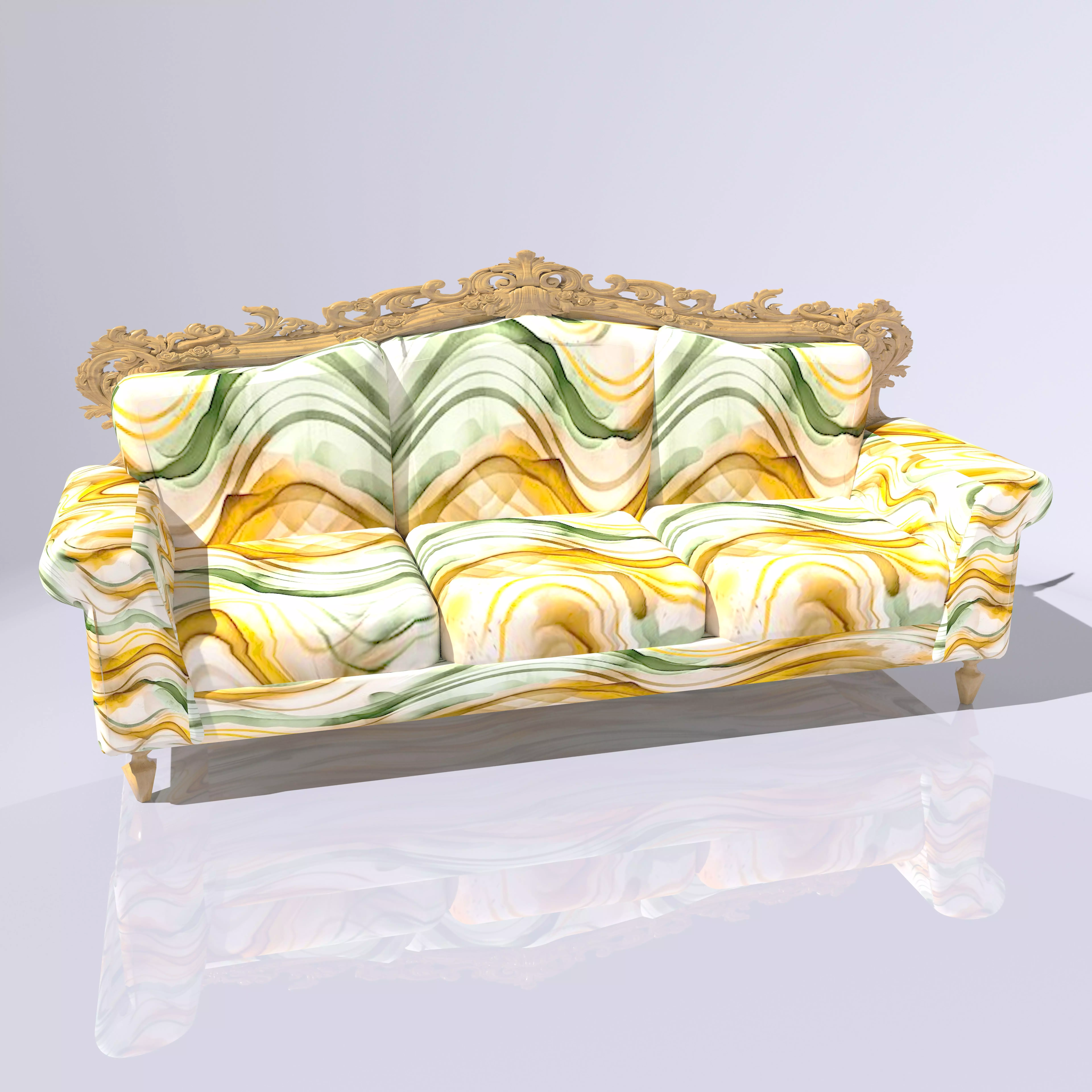 Sofa Retro 3D model
