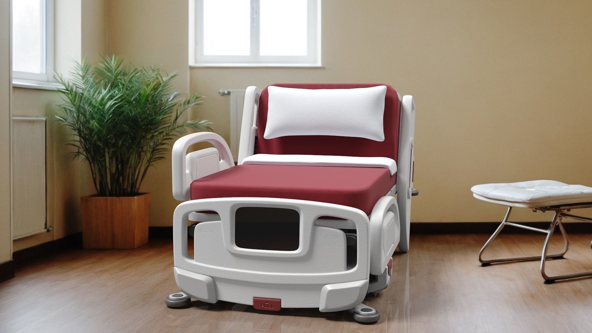 Smart Hospital Bed Rigged 3D model