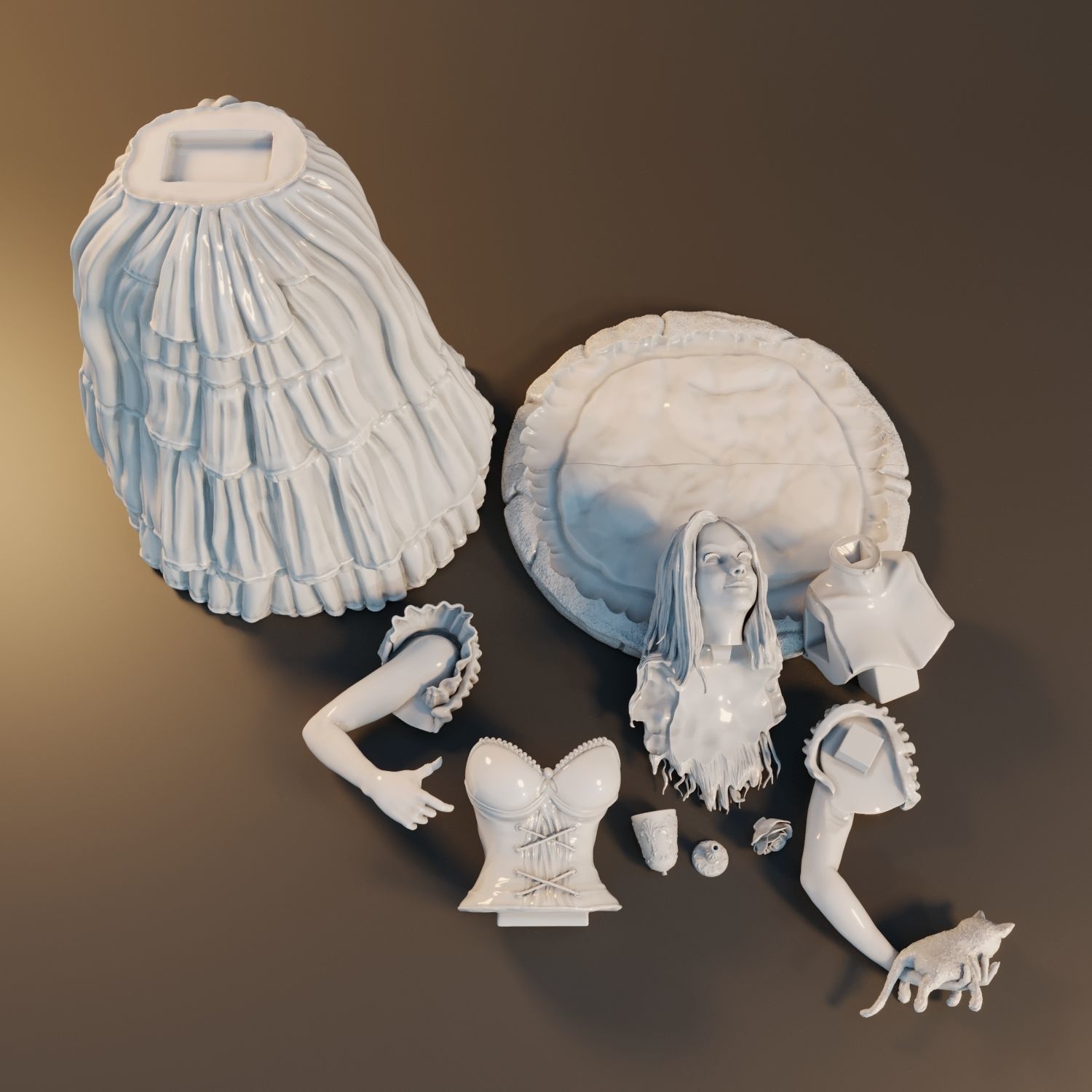 Maria padilha Statue 3D print model_4