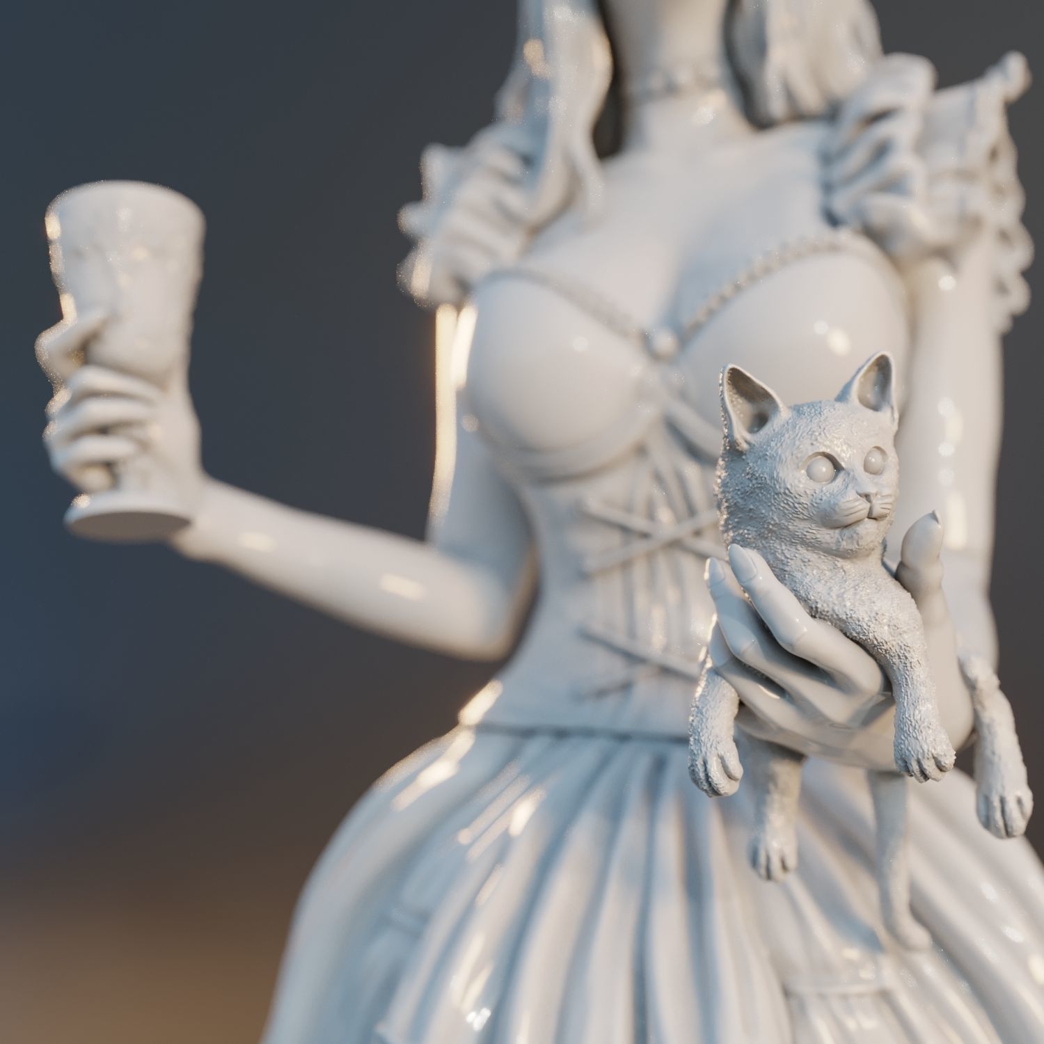 Maria padilha Statue 3D print model_3