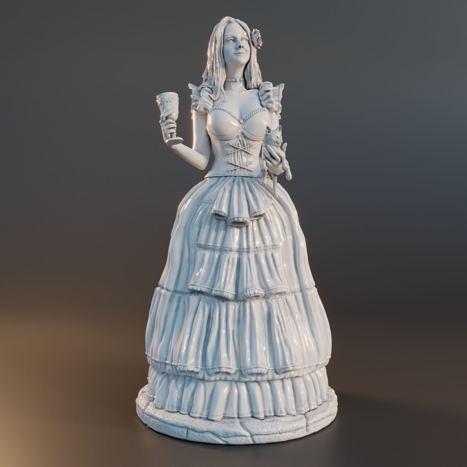 Maria padilha Statue 3D print model_1