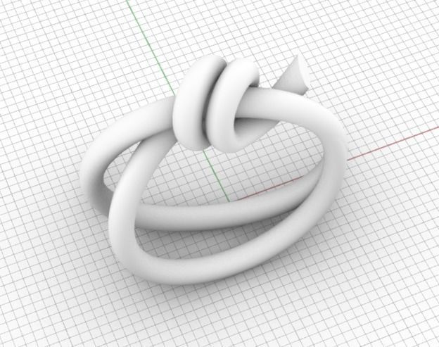Tiffany Ring - Knot Double Row  3D print model_5