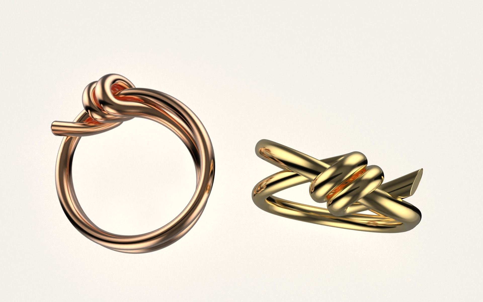 Tiffany Ring - Knot Double Row  3D print model_1