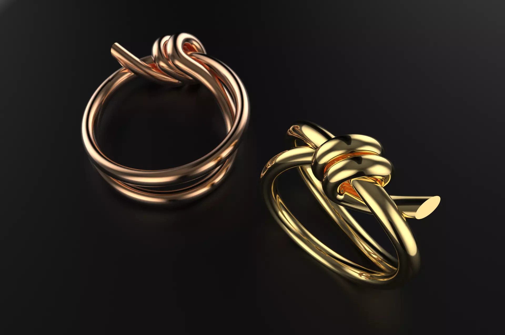 Tiffany Ring - Knot Double Row  3D print model_0