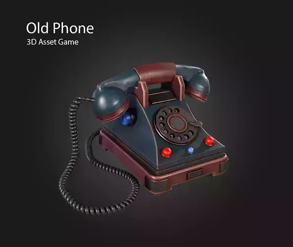 Old Phone Low-poly 3D model
