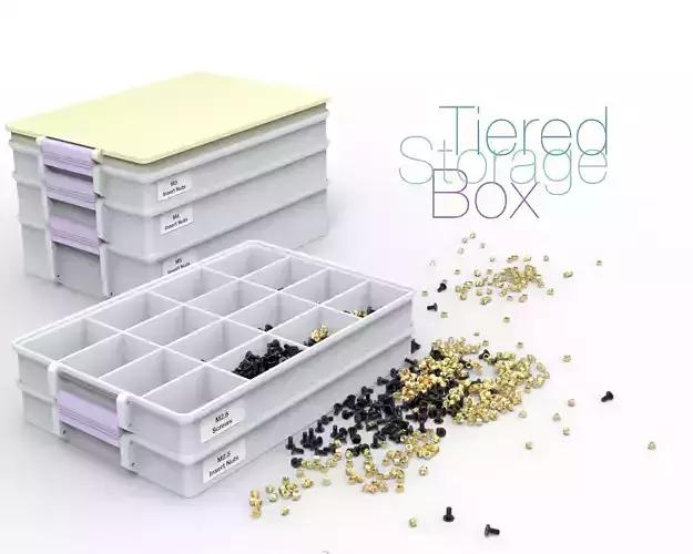 Tiered Storage Box 3D print model