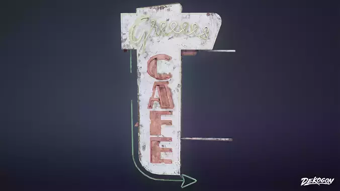 POST APOC SIGNS - Sign 05 - LOW POLY