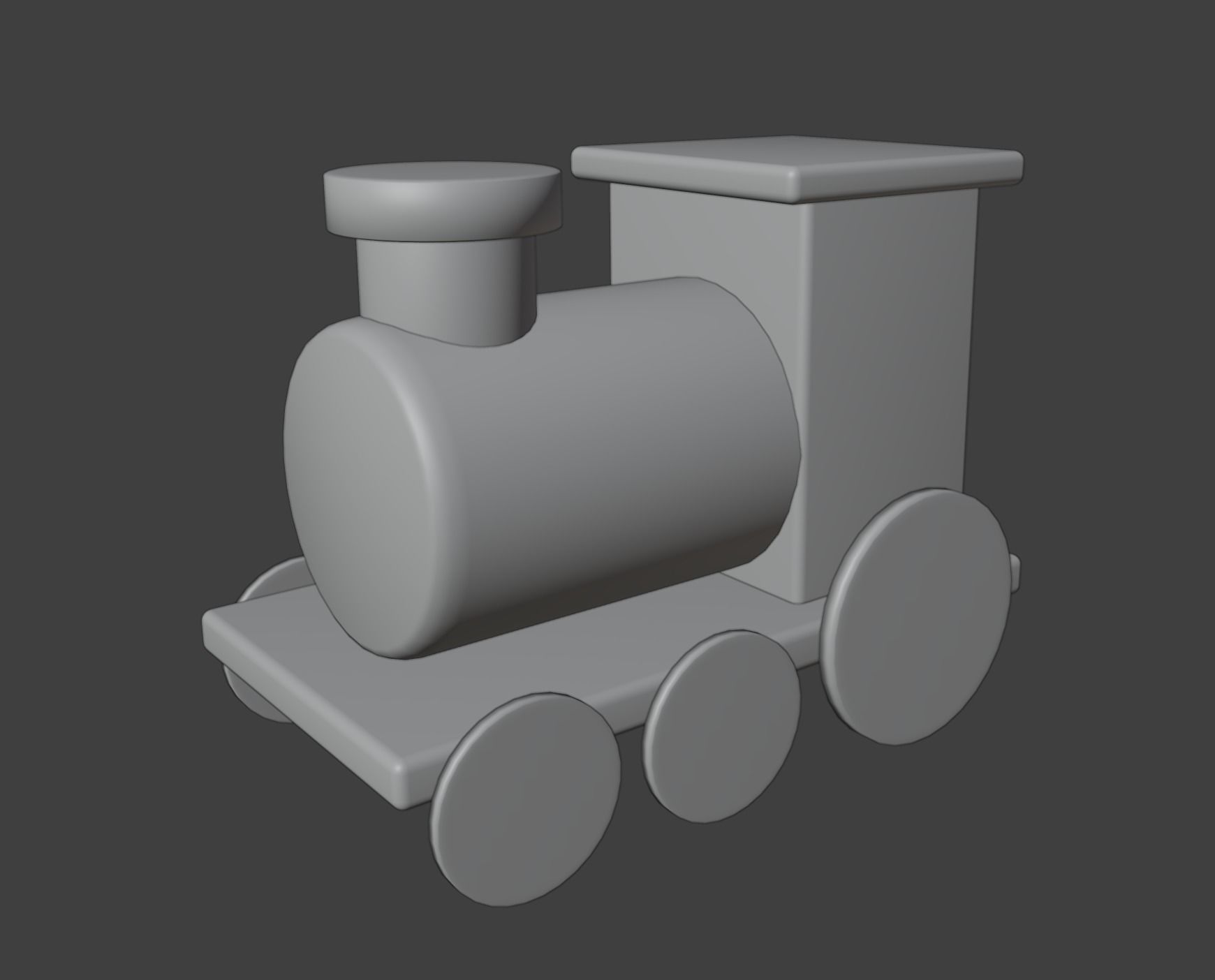 Toy train Free 3D model_4
