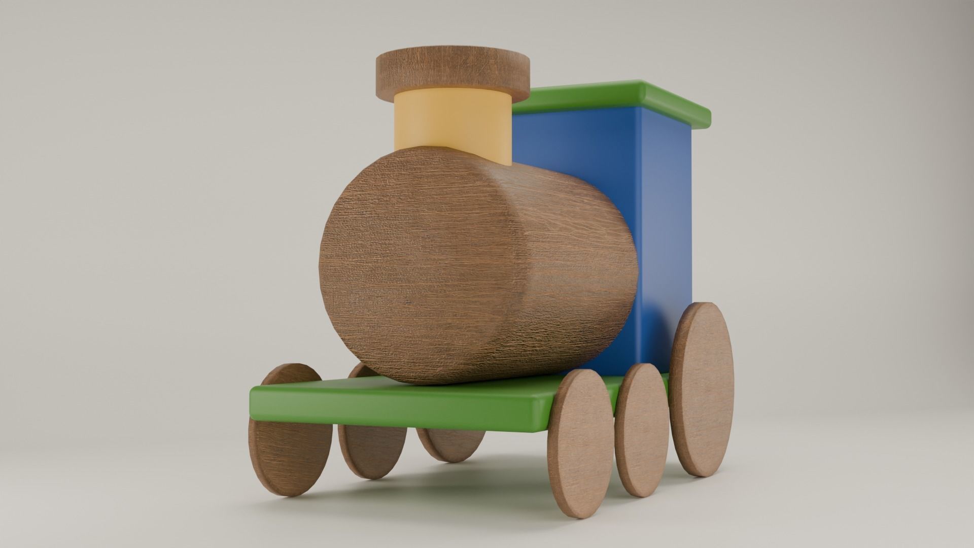 Toy train Free 3D model_2