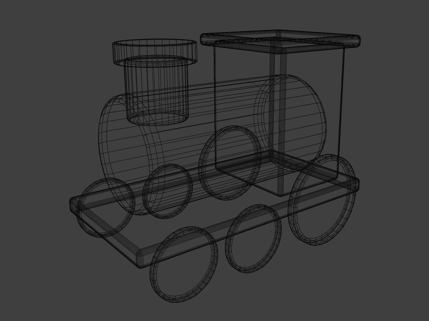 Toy train Free 3D model_5