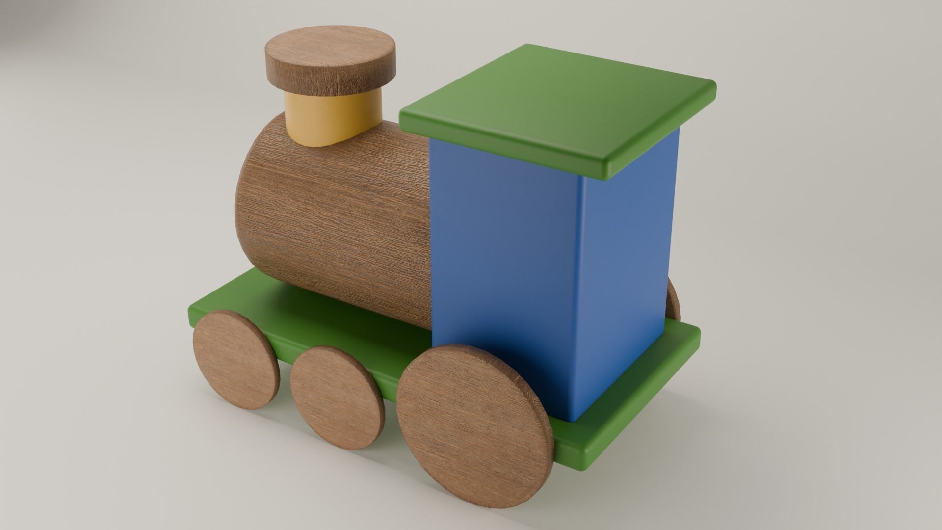 Toy train Free 3D model_3