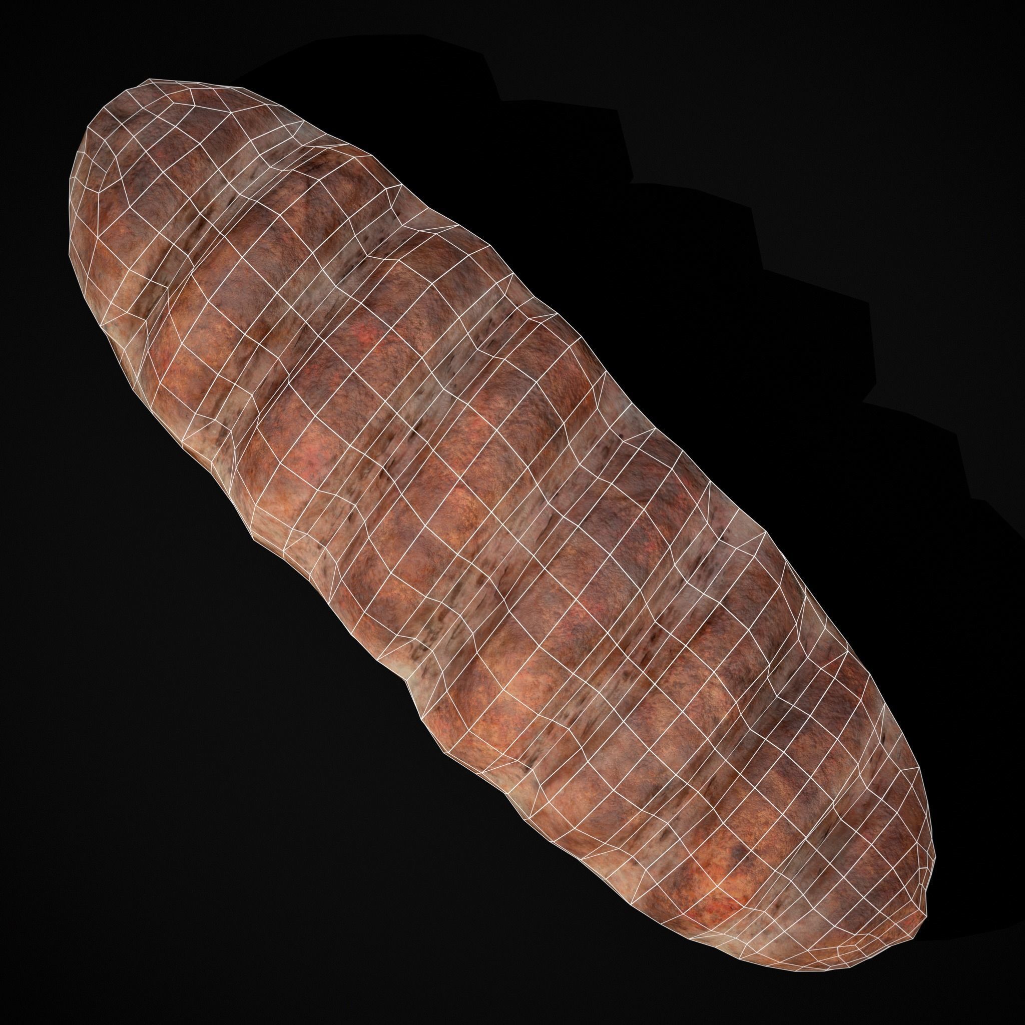 Loaf French Bread Low-poly 3D model_10