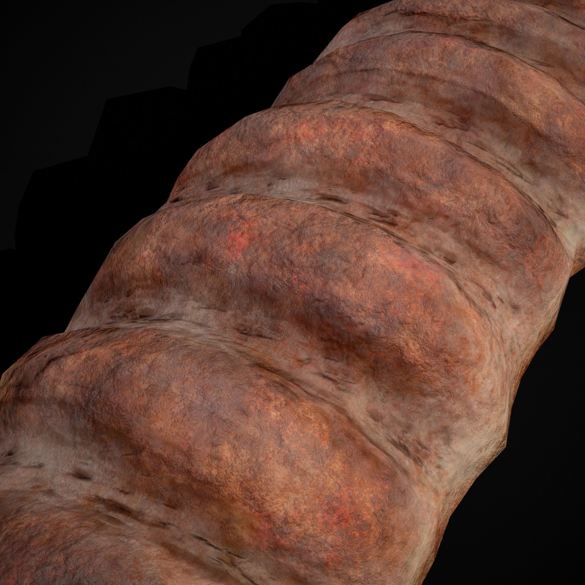 Loaf French Bread Low-poly 3D model_13