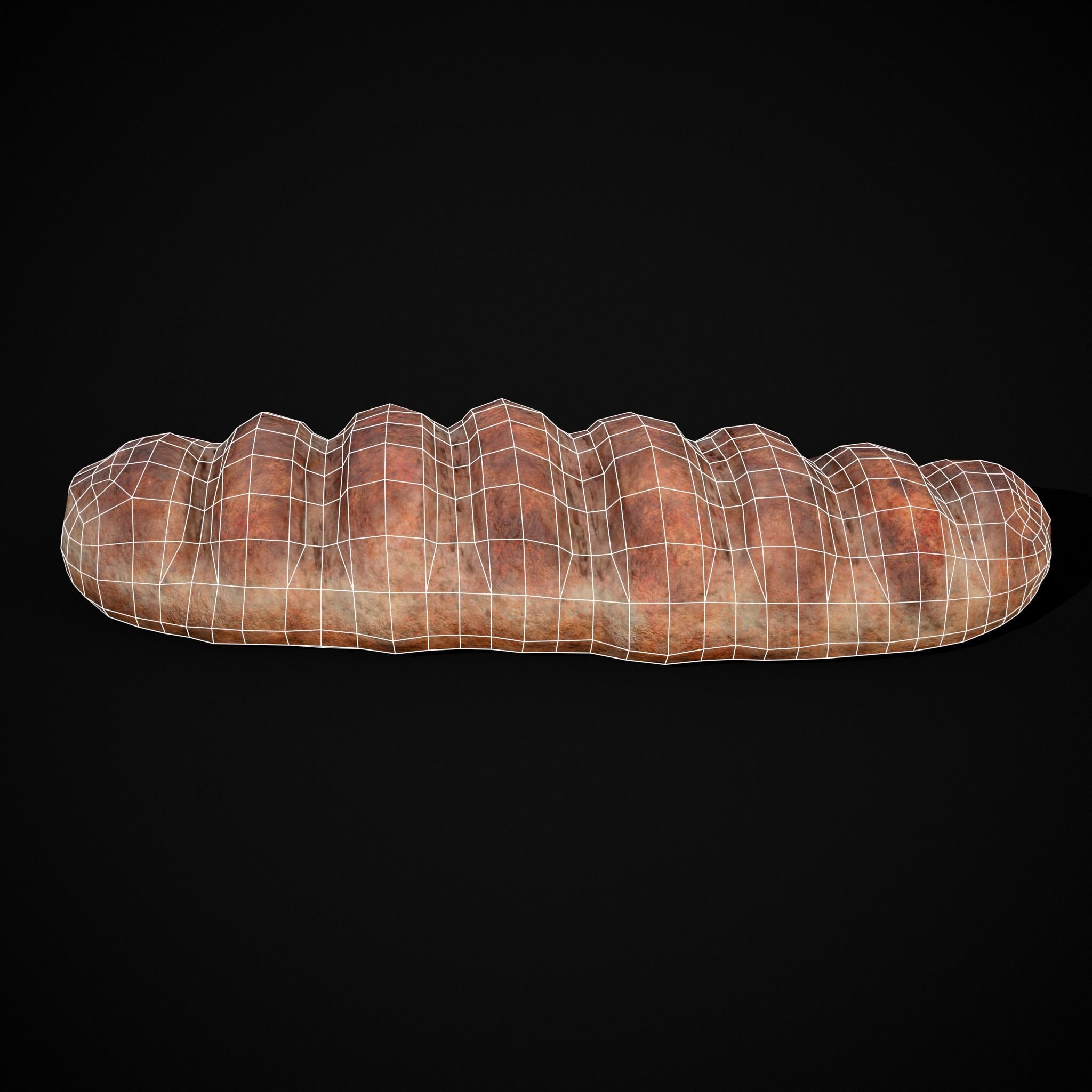 Loaf French Bread Low-poly 3D model_6