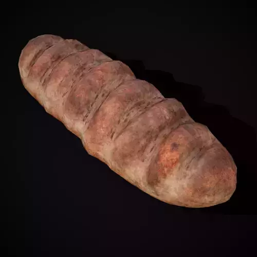 Loaf French Bread Low-poly 3D model
