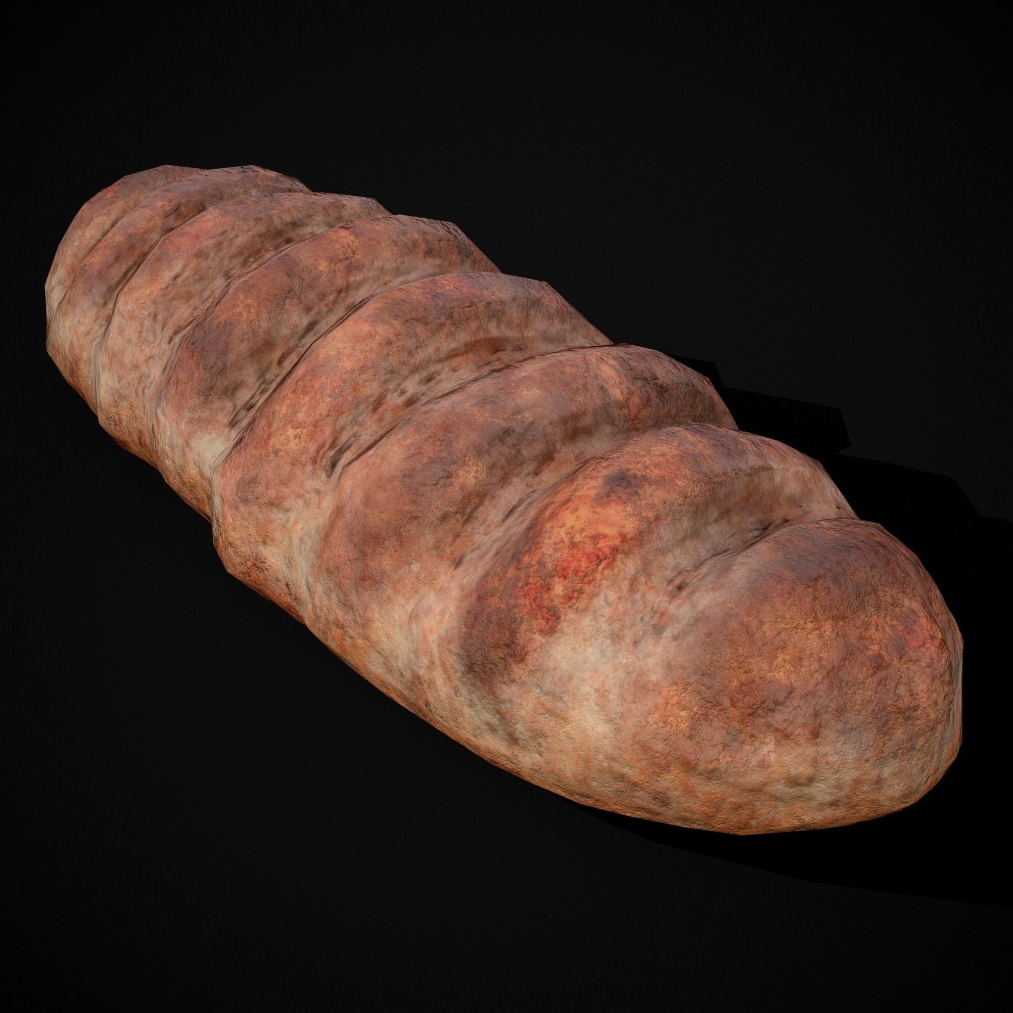 Loaf French Bread Low-poly 3D model_7
