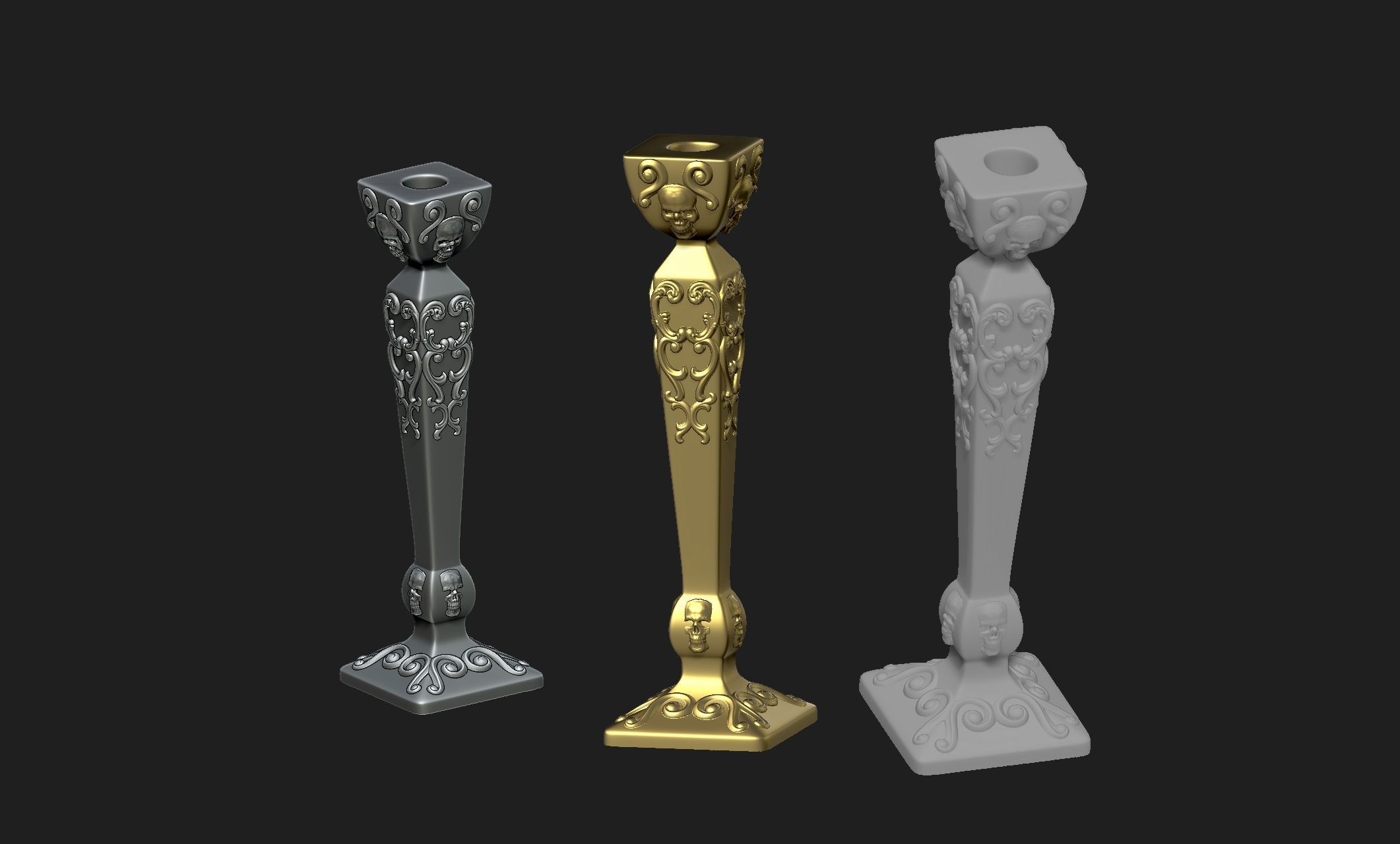 candlestick 3D print model_6