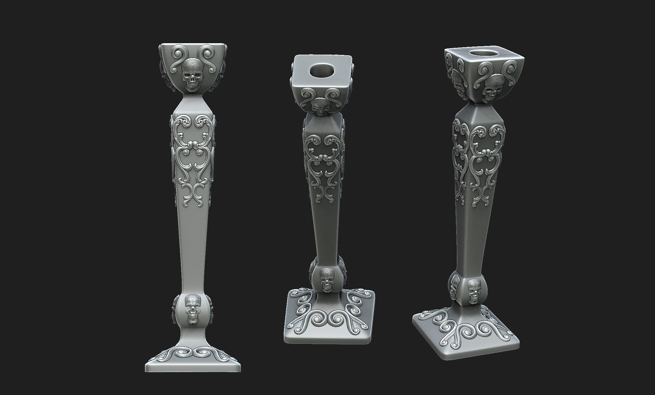 candlestick 3D print model_2