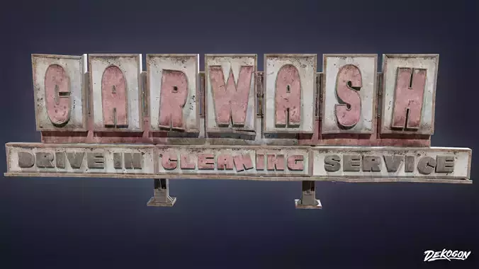 POST APOC SIGNS - Sign 07 - LOW POLY