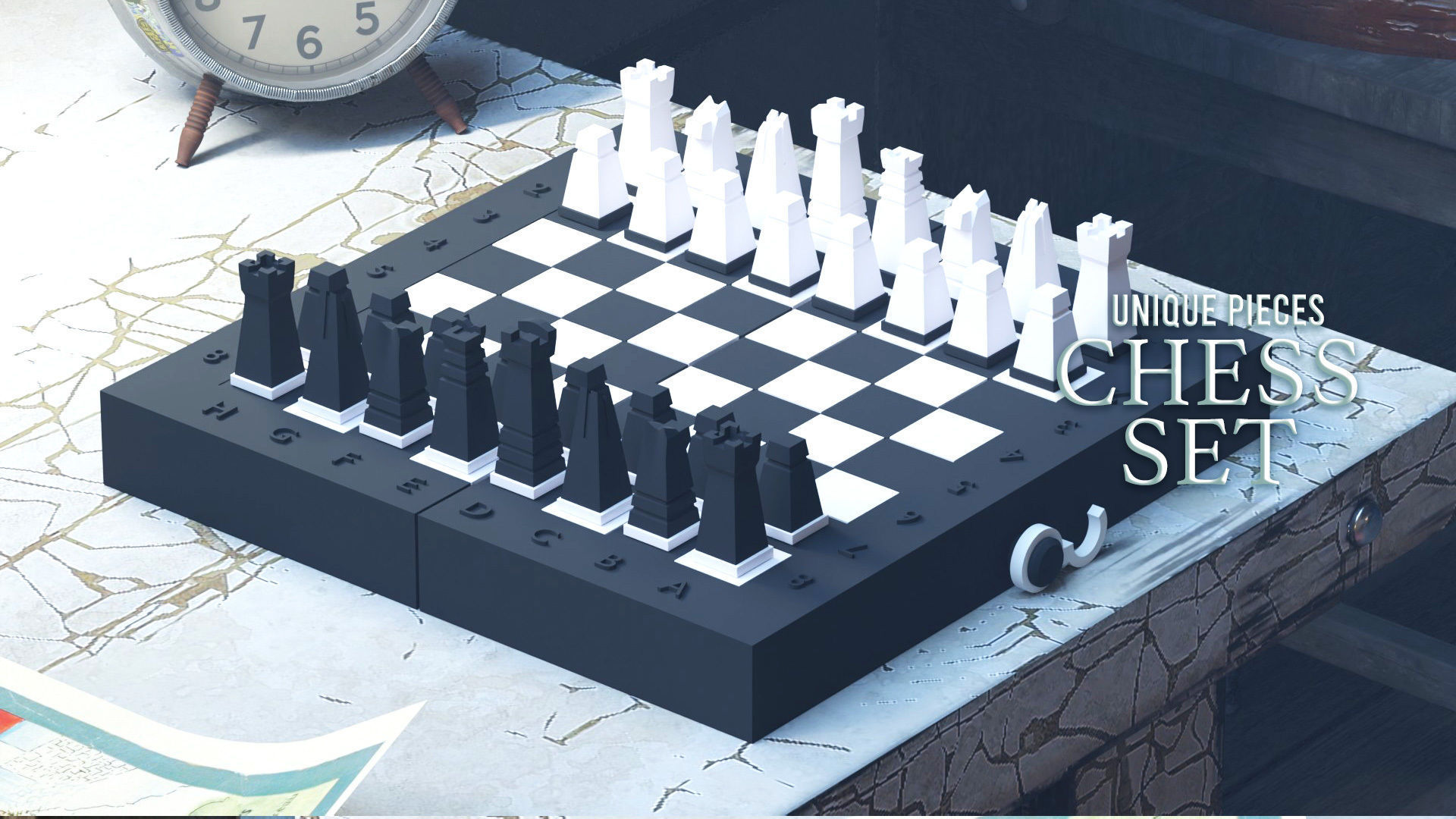 Mobile Print Friendly Chess or Checkers Set 3D print model_1