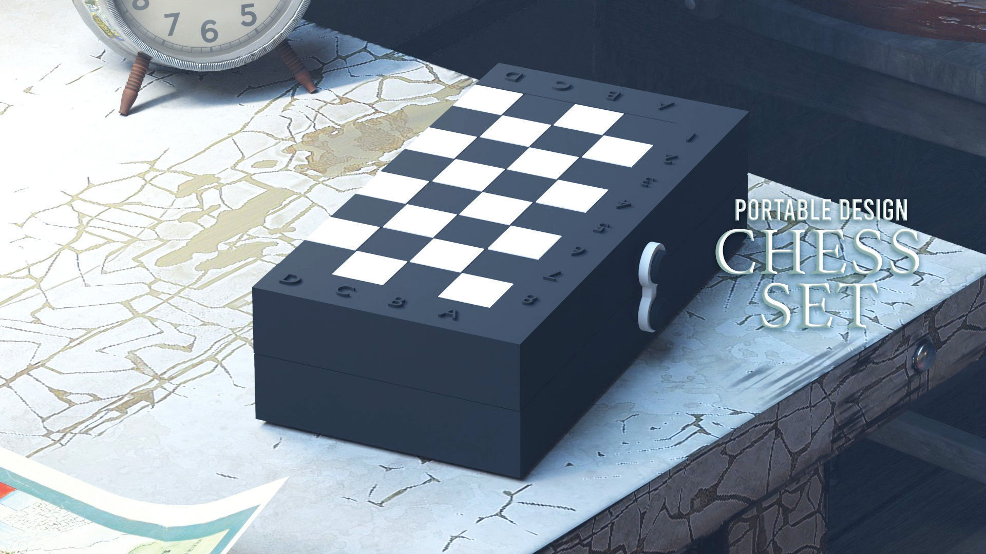 Mobile Print Friendly Chess or Checkers Set 3D print model_3
