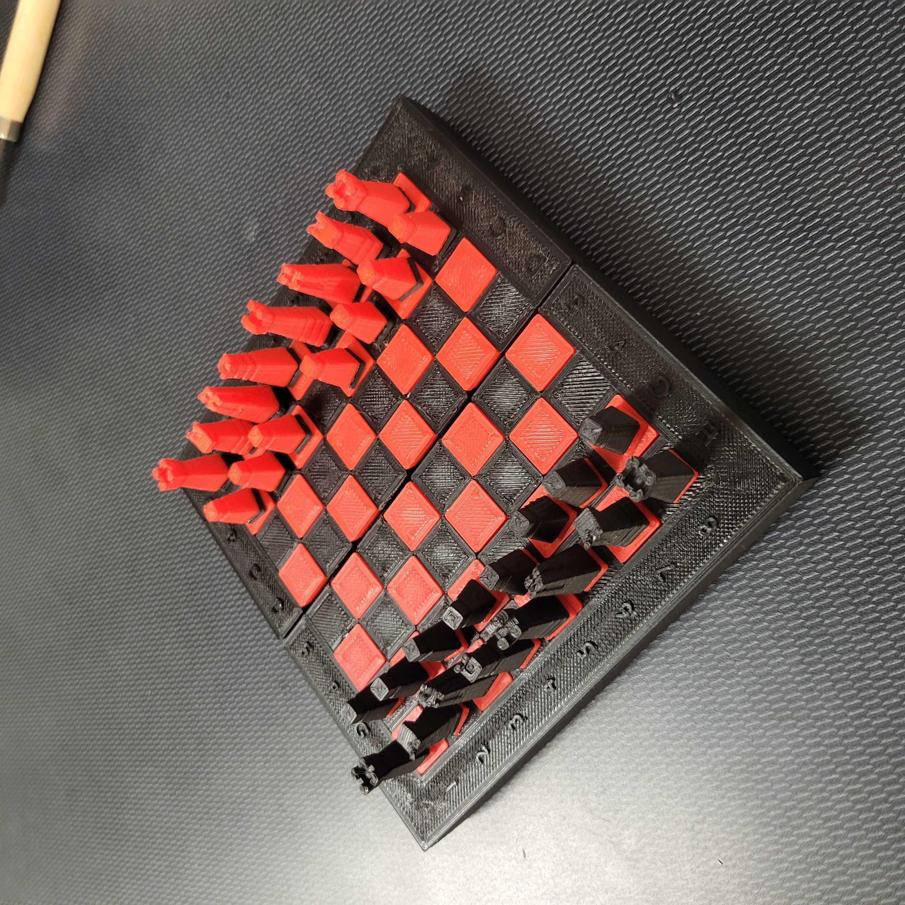 Mobile Print Friendly Chess or Checkers Set 3D print model_8