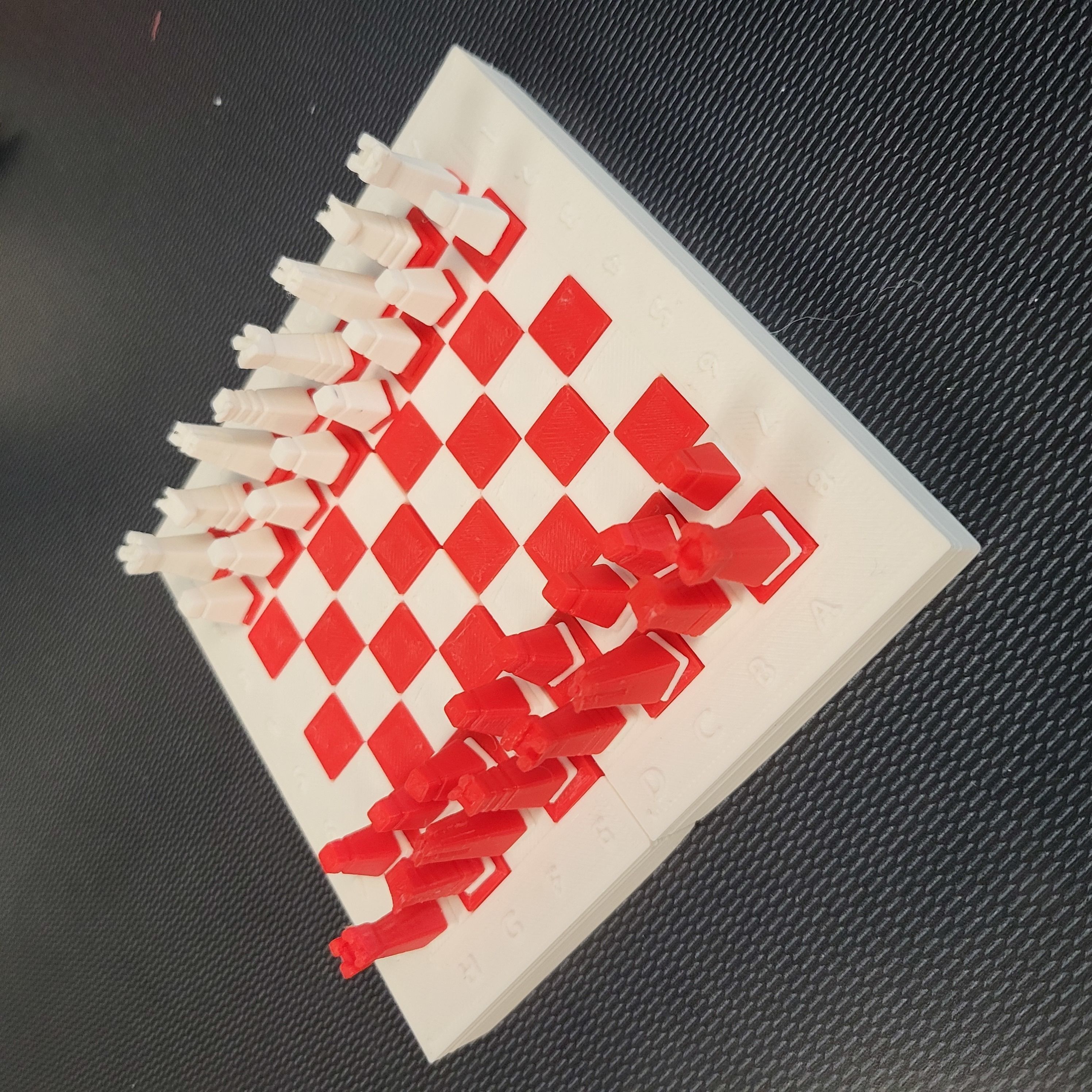 Mobile Print Friendly Chess or Checkers Set 3D print model_4