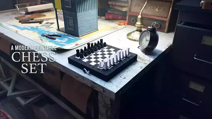 Mobile Print Friendly Chess or Checkers Set