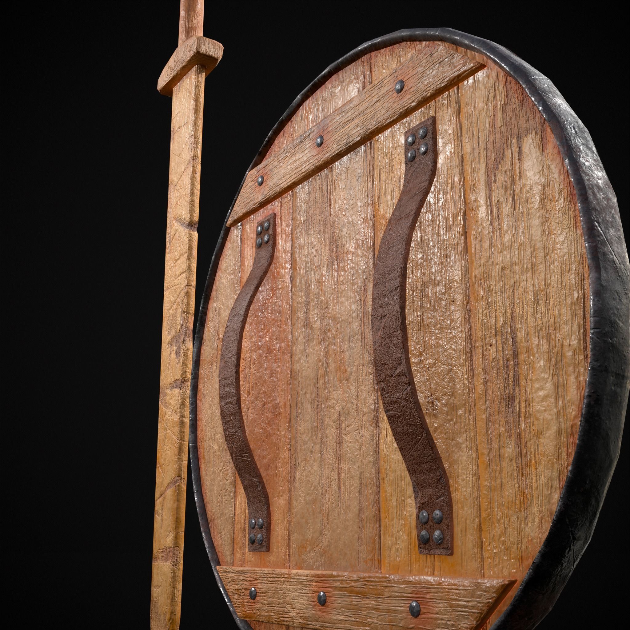 Toy Weapons Sword and Shield  Low-poly 3D model_15