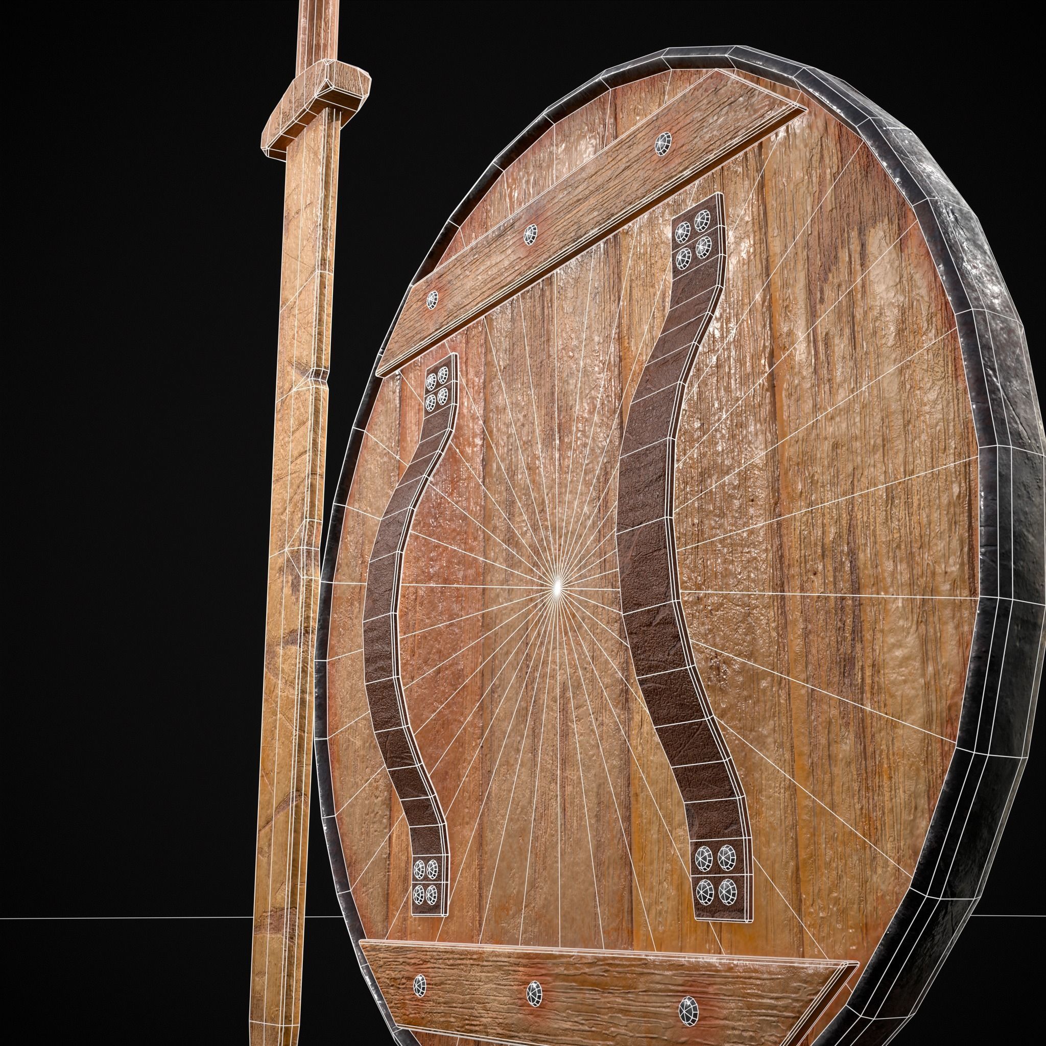 Toy Weapons Sword and Shield  Low-poly 3D model_16