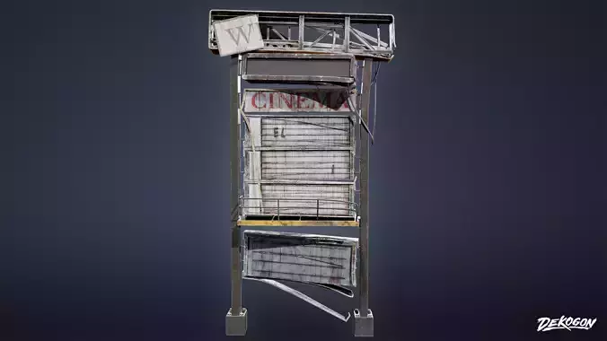 POST APOC SIGNS - Sign 13 - LOW POLY