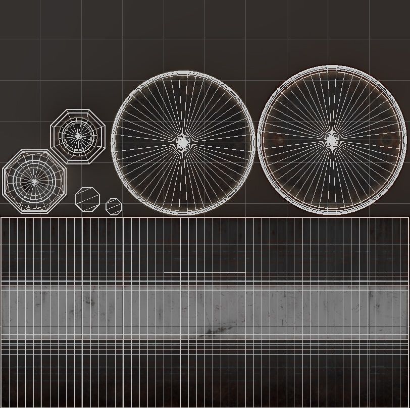 Metal Barrel Low-poly 3D model_4