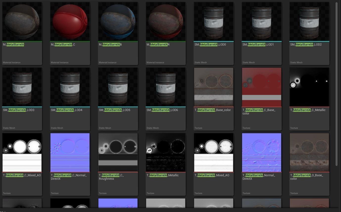 Metal Barrel Low-poly 3D model_7