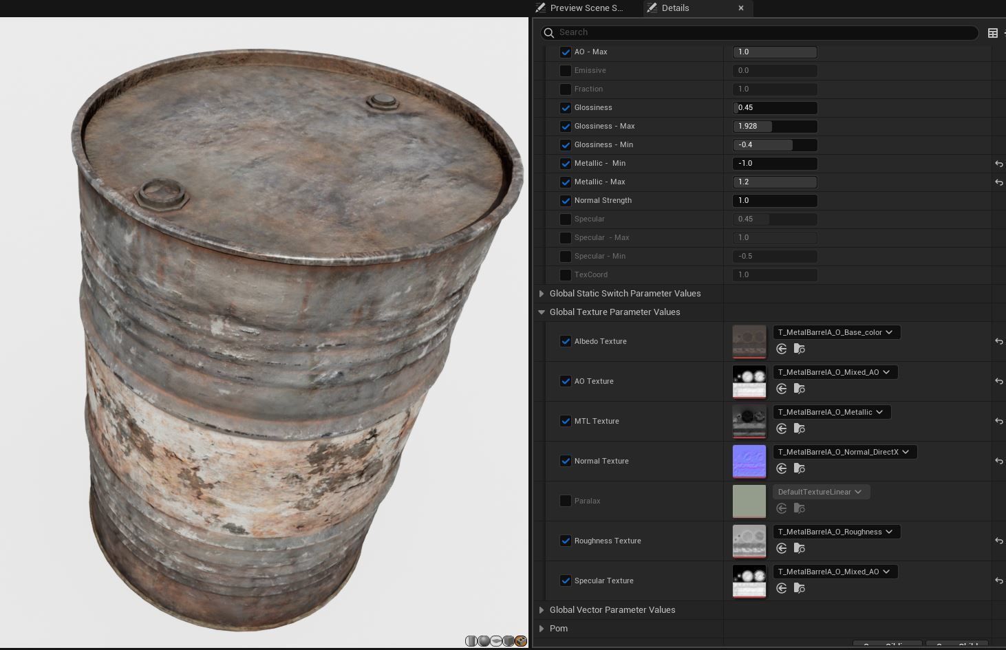 Metal Barrel Low-poly 3D model_3