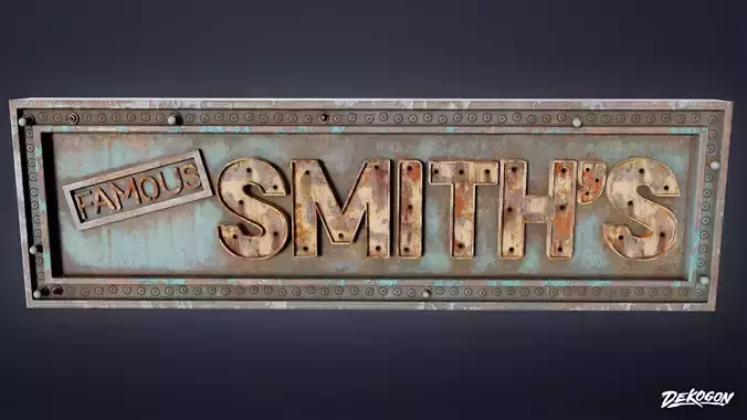 POST APOC SIGNS - Sign 14 - LOW POLY