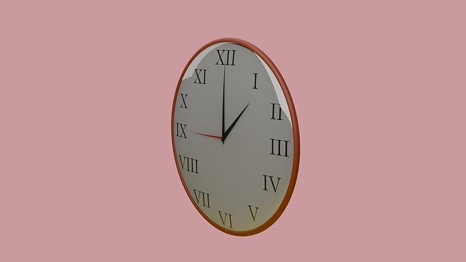 Clock Free low-poly 3D model