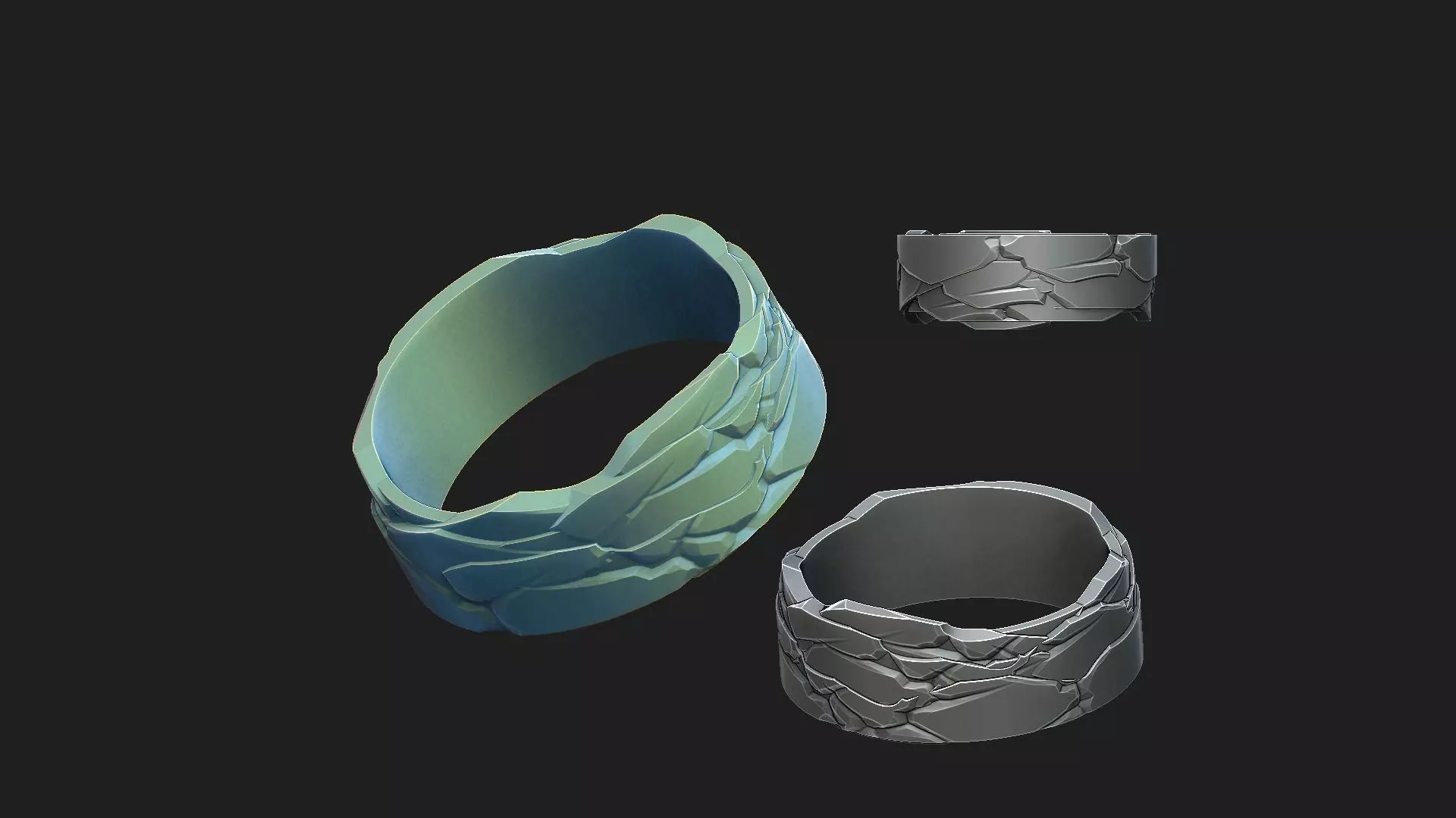 ring mountains 3D print model_0